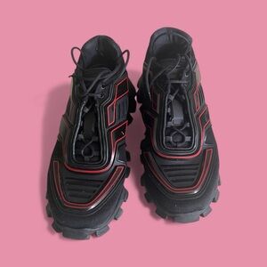Black and Red Men's Athletic Shoes Prada Sz 9